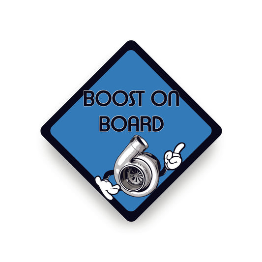Boost on board turbo supercharger vinyl sticker for cars or vans