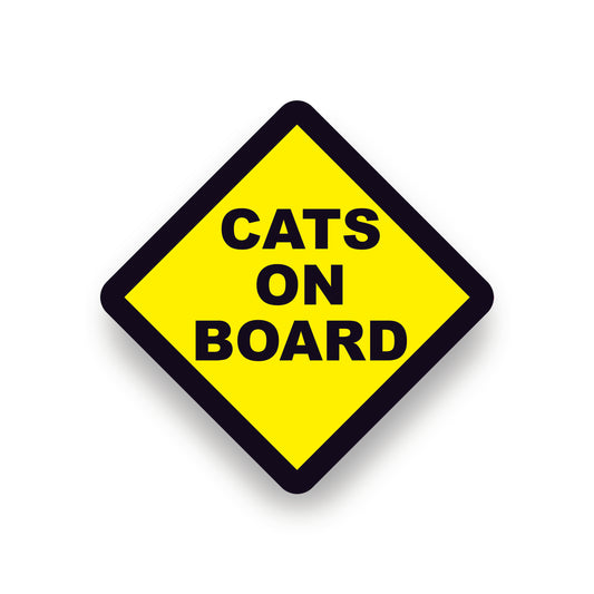Cats on board vehicle warning safety stickers bumper vinyl sticker sign for car or vehicles