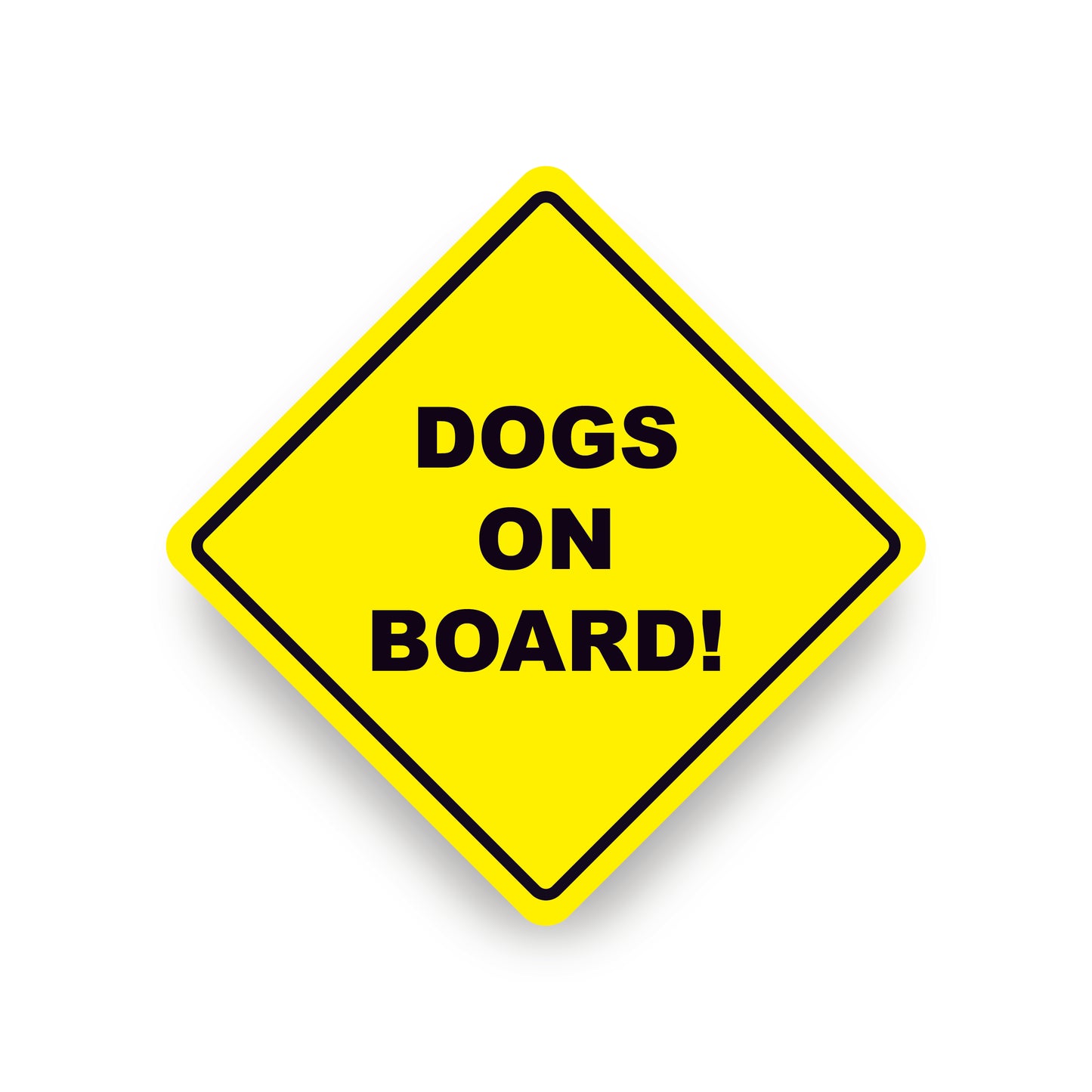 Dogs on board vehicle warning safety sticker sign for car or vehicles
