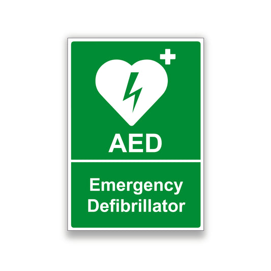 AED Emergency Defibrillator Sign