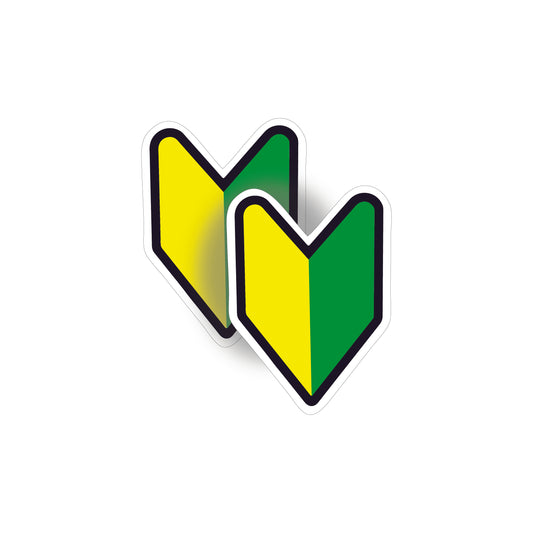 JDM NEW DRIVER 2 PACK Sticker Decal for Honda Nissan Car Windows Motor Bikes