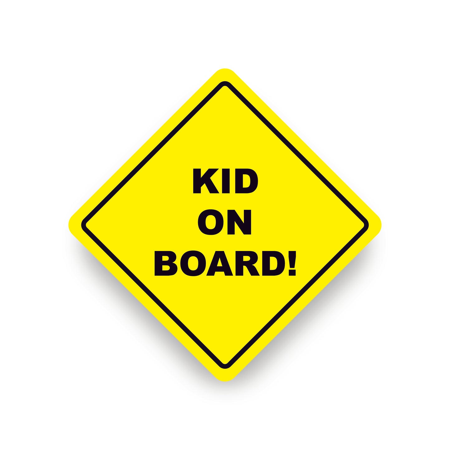 KID ON BOARD WARNING SAFETY BUMPER STICKER Yellow Sign Car Vinyl vehicle