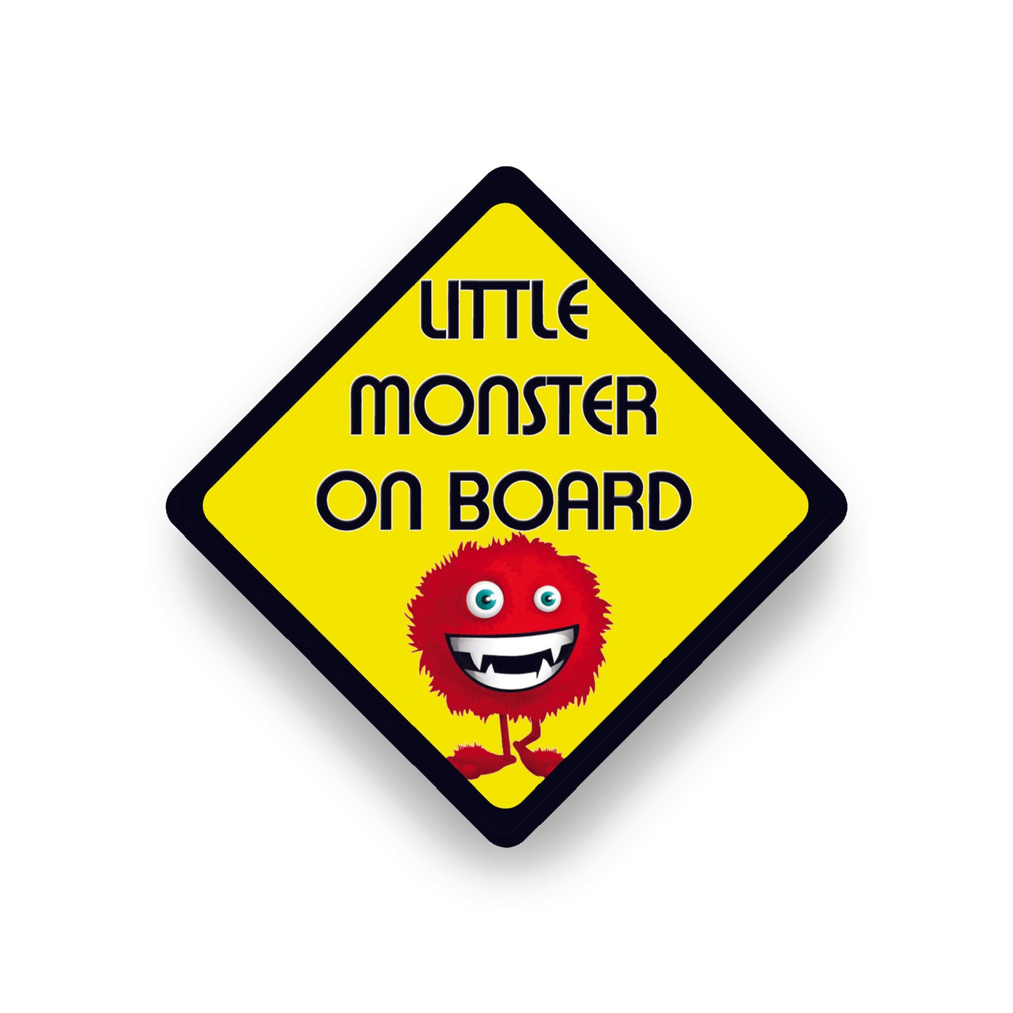 LITTLE MONSTER ON BOARD WARNING SAFETY BUMPER STICKER Sign Car Vinyl vehicle