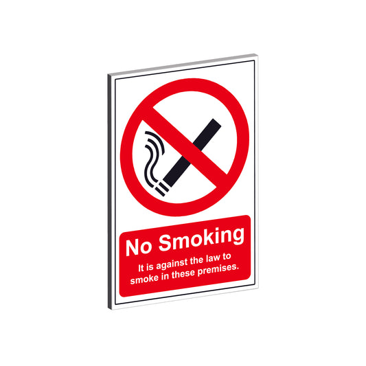 NO SMOKING SAFETY WARNING HARD BACKED SIGNS 3mm for walls doors gates