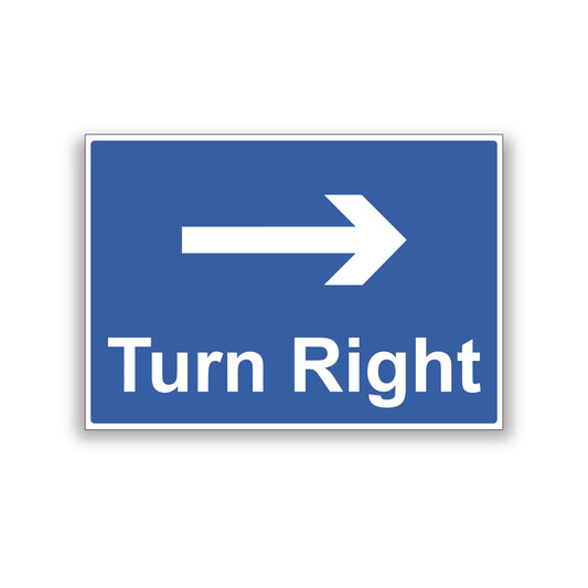 Turn Right Arrow Warning Sign