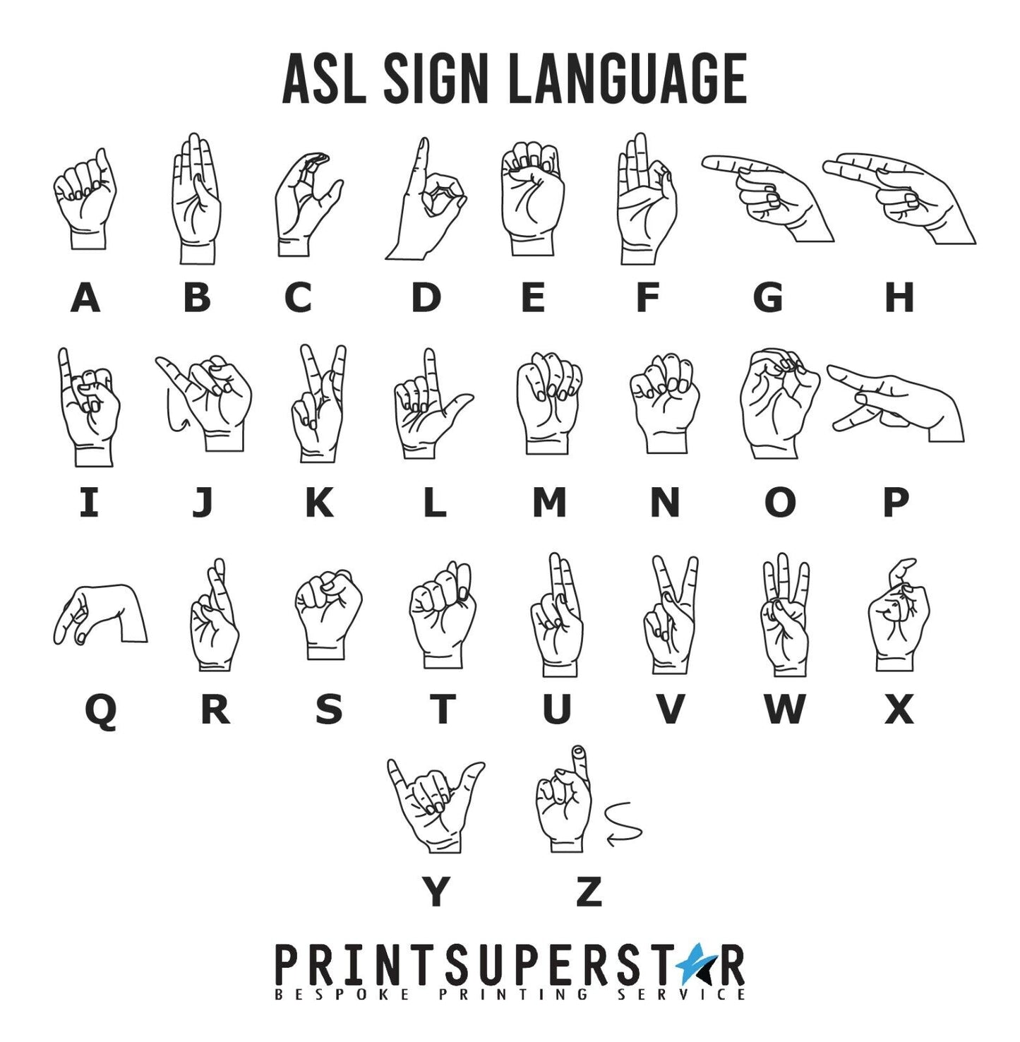 Personalised ASL American Sign Language 11oz Mug