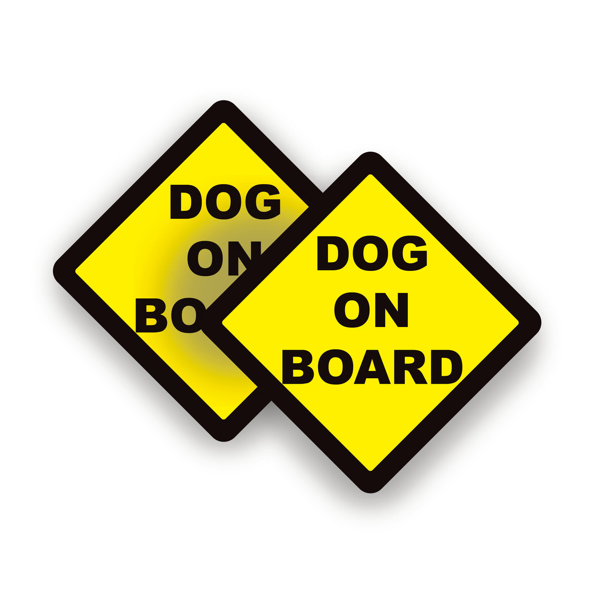 2 Pack of Dog on board warning safety stickers for car vehicle windows ...