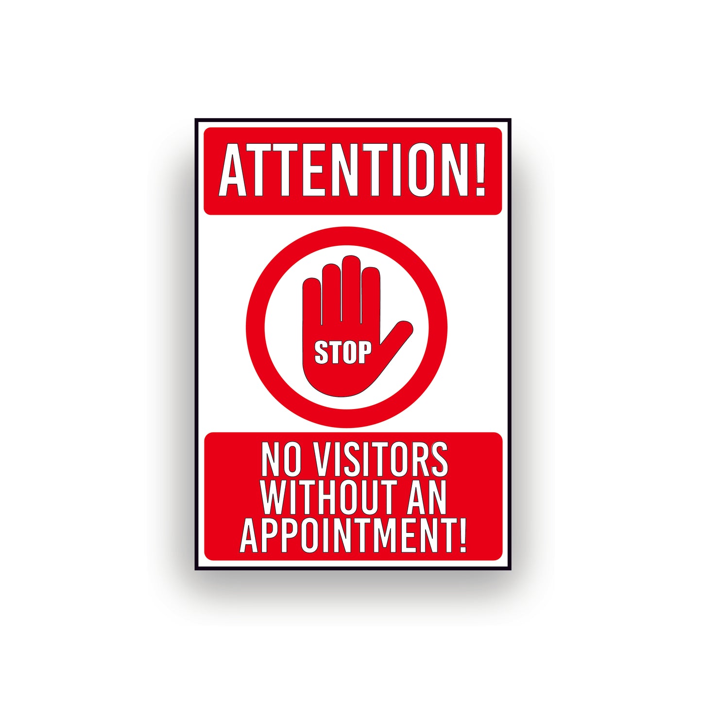 NO VISITORS ANTI VIRUS PREVENTION WARNING STICKER SIGN 2 Sizes