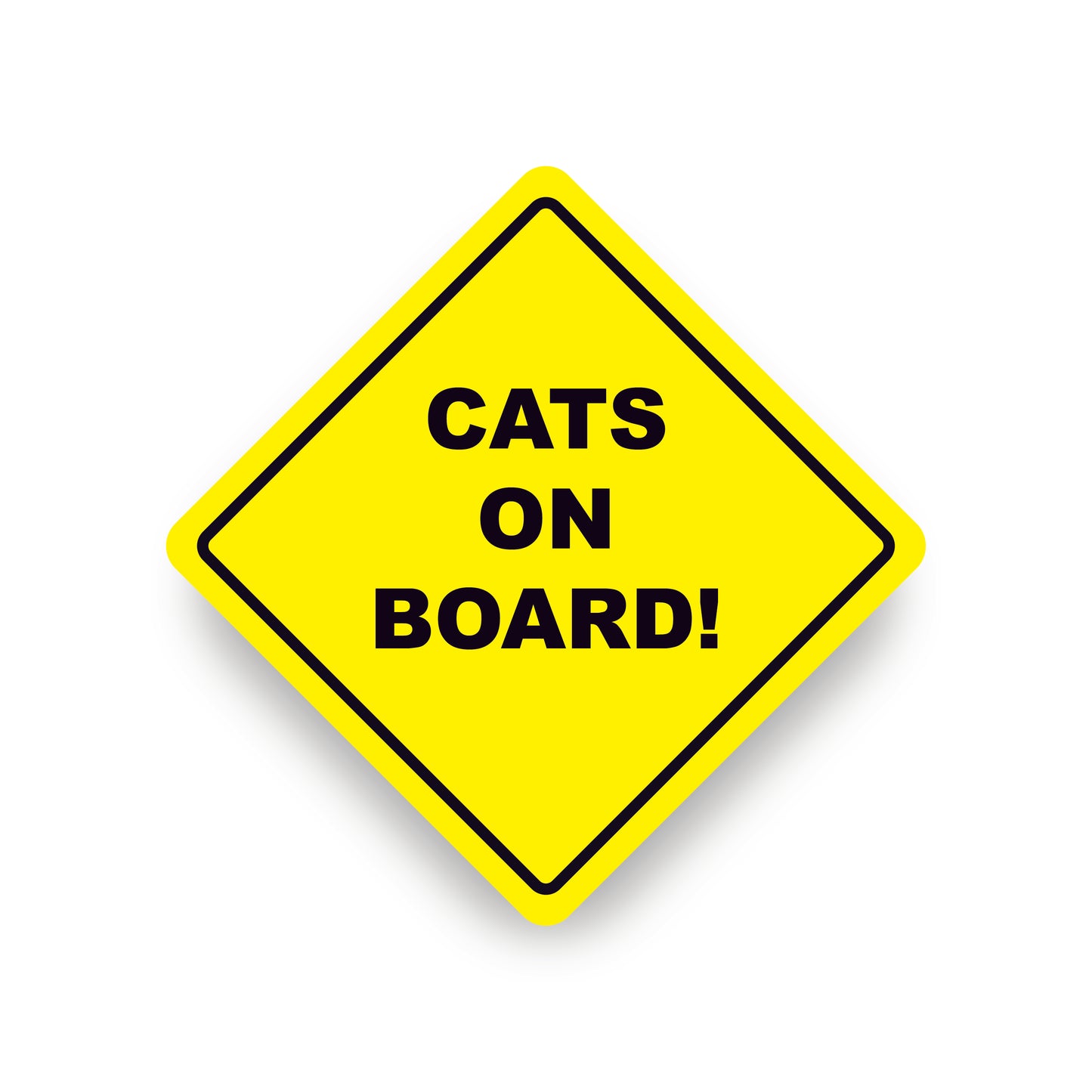 Cats on board vehicle warning safety bumper stickers for car windows