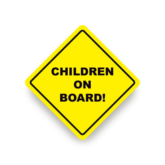 Children on board vehicle warning safety vinyl sticker sign for car or vehicle use