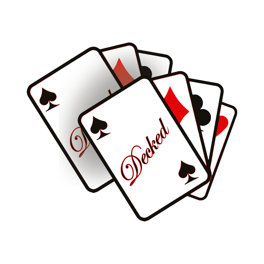 Aces playing cards vinyl bumper sticker for lowered, decked cars ...