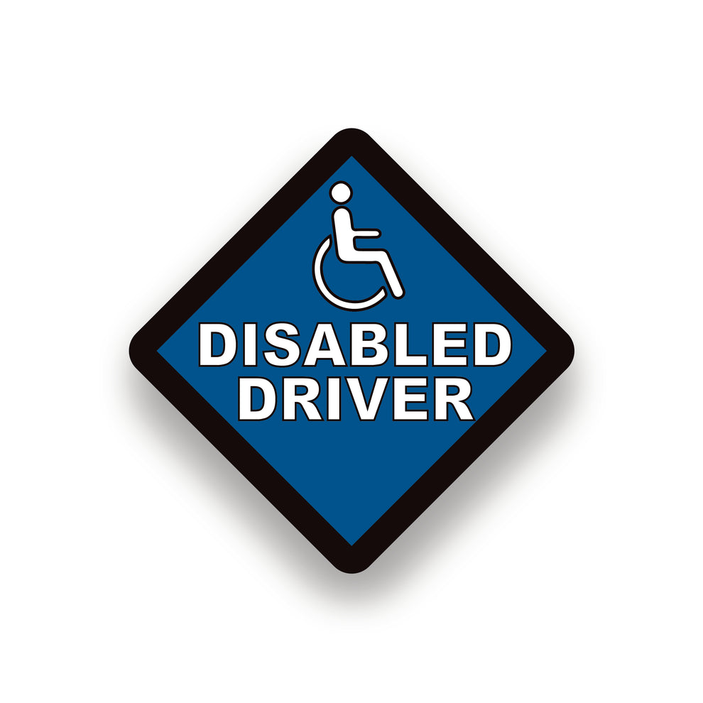 Disable Driver Sticker Disabled Driver on board vehicle warning safety sticker sign ...