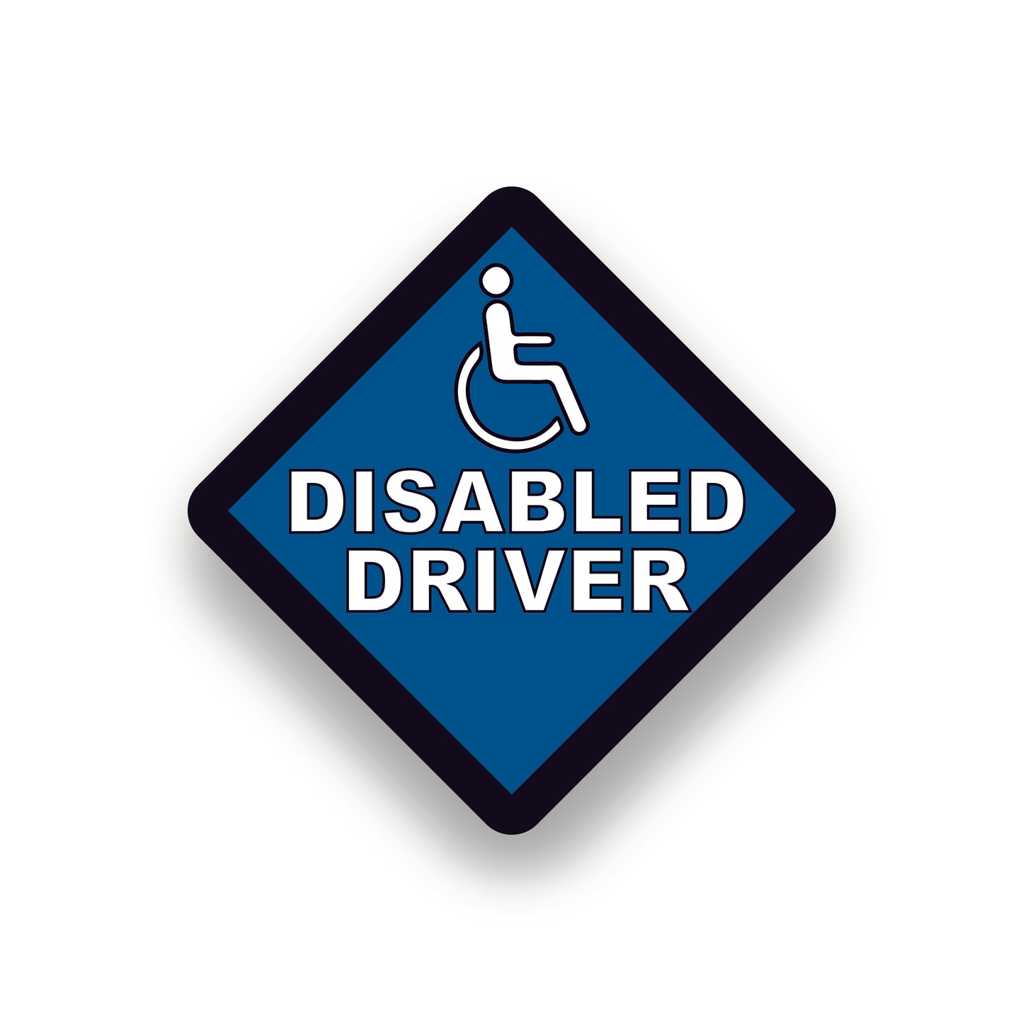 Disabled Driver on board vehicle warning safety sticker sign