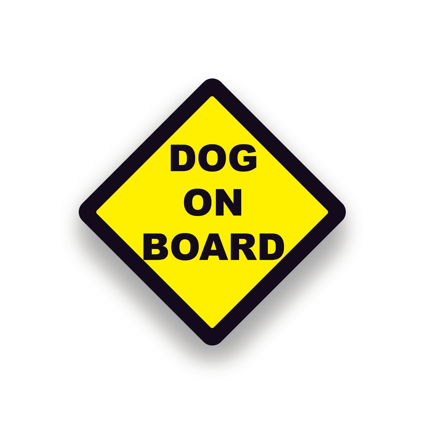 Dog on board vehicle warning safety sticker sign for car or vehicles