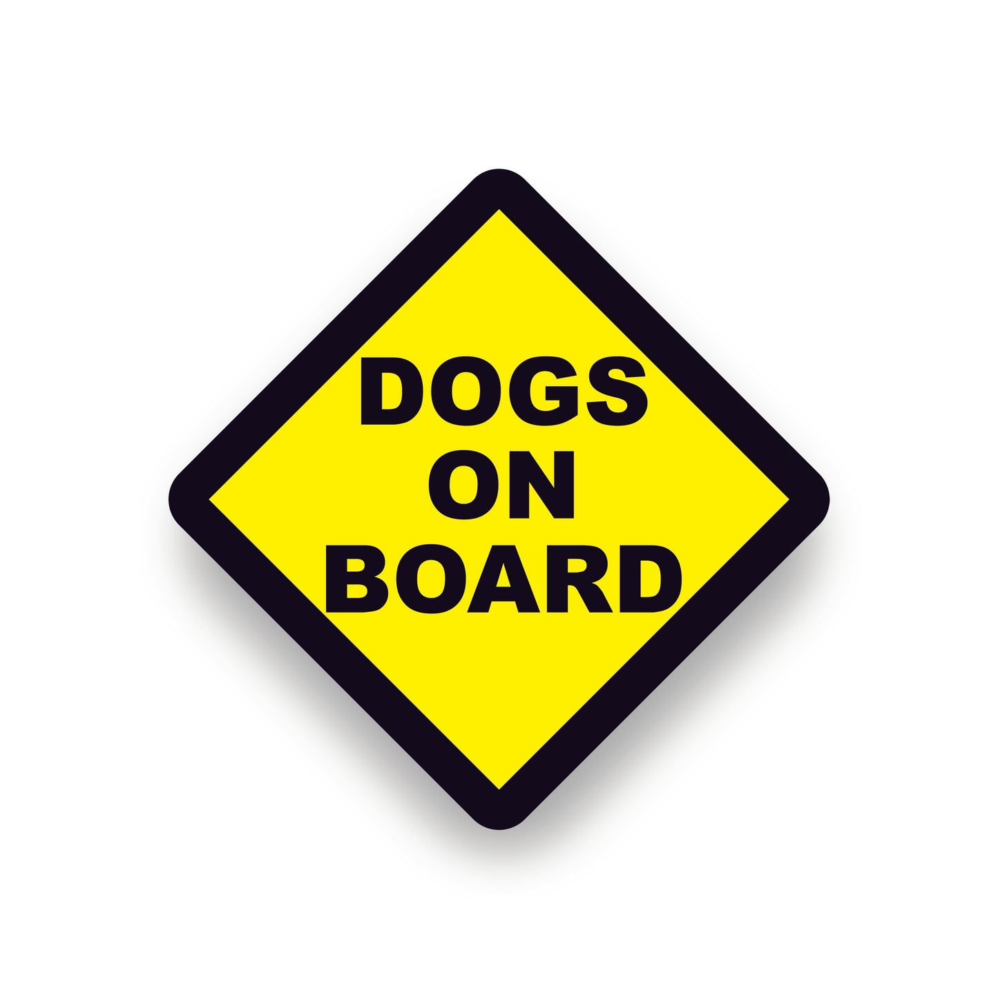 Dogs on board vehicle warning safety sticker sign for car or vehicles