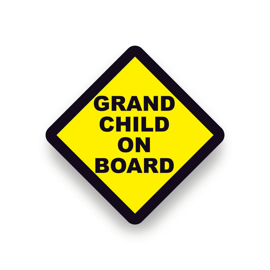 GRAND CHILD ON BOARD WARNING SAFETY STICKER Sign Car Vinyl vehicle windows