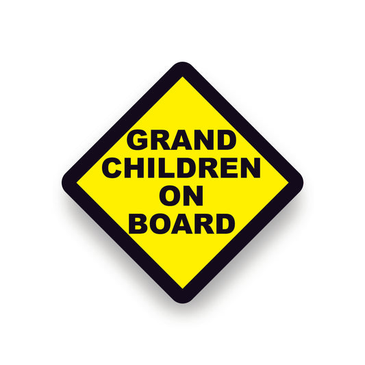 GRAND CHILDREN ON BOARD WARNING SAFETY SIGN Sticker Vinyl Decal for cars windows