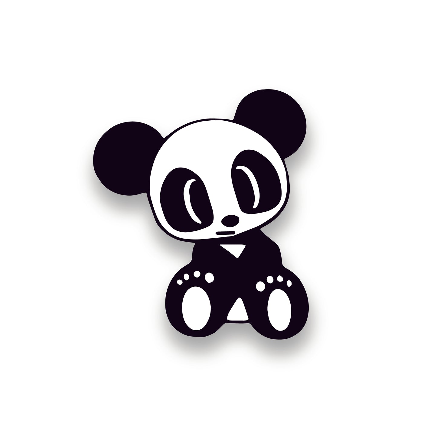 CUTE PANDA vinyl bumper sticks to laptop tablet window door decal colour sticker