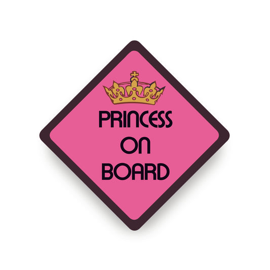 PRINCESS ON BOARD WARNING BABY KID CHILD SAFETY BUMPER STICKER Sign Car Vinyl